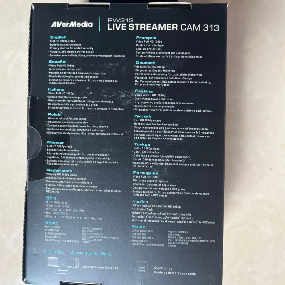 AVerMedia Live Streamer Cam 313